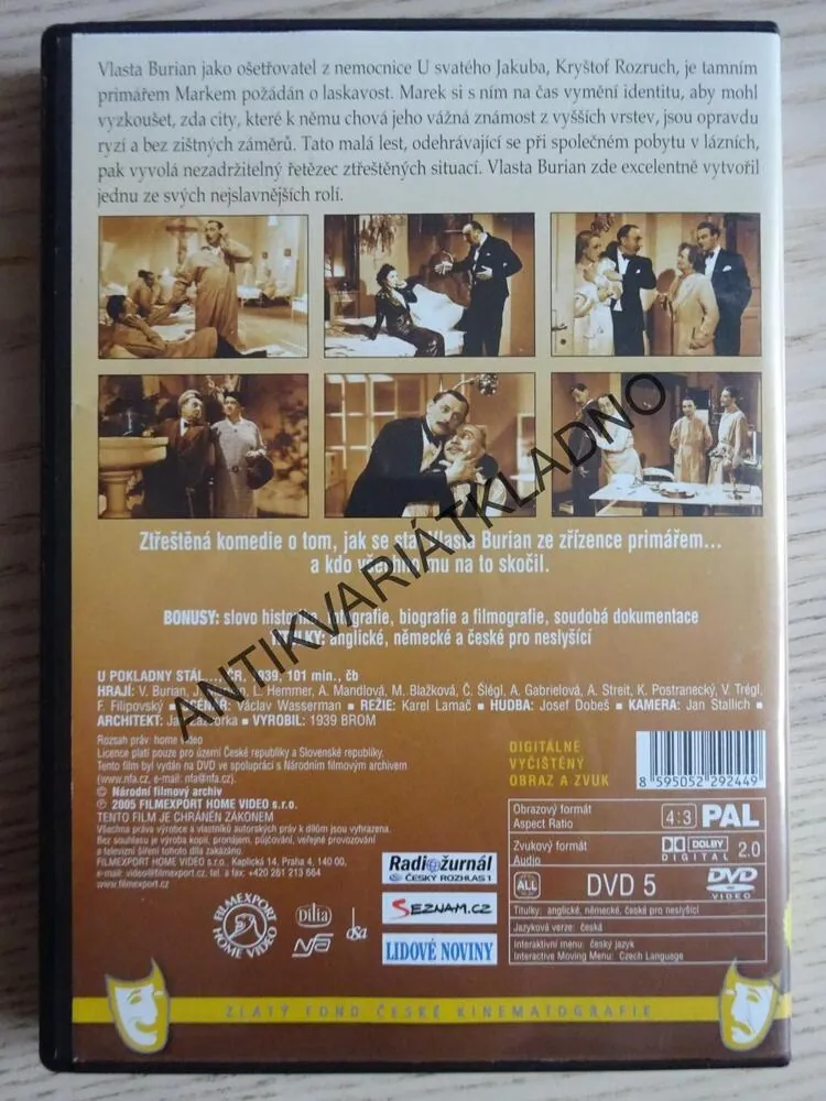 U POKLADNY STÁL, DVD FILM  ČR