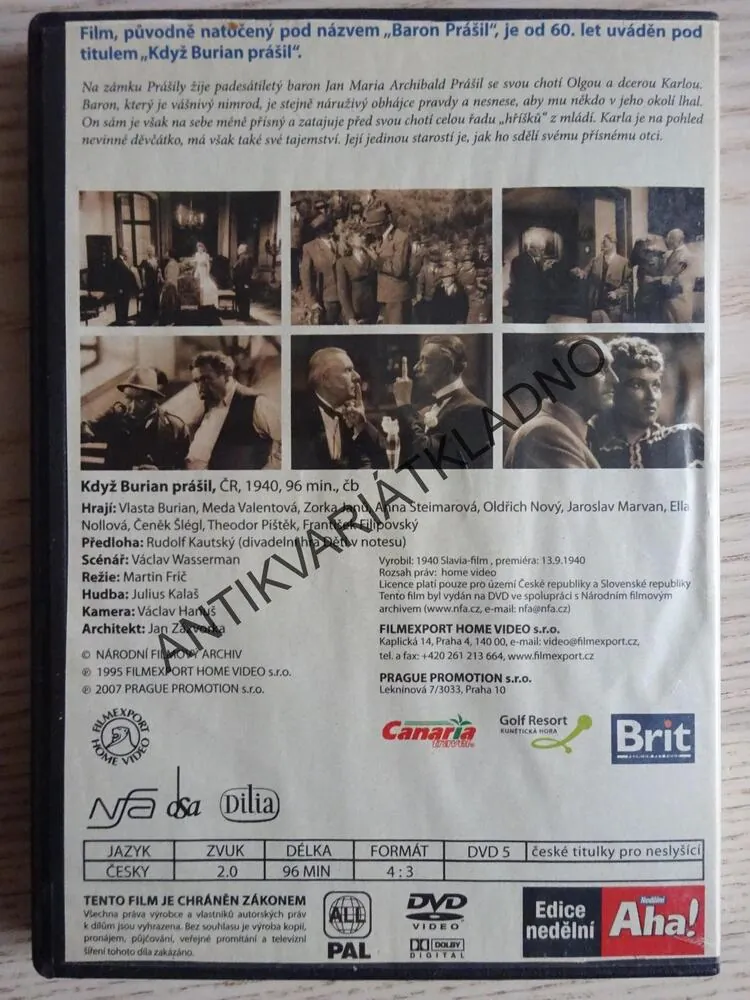 KDYŽ BURIAN PRÁŠIL, DVD FILM 