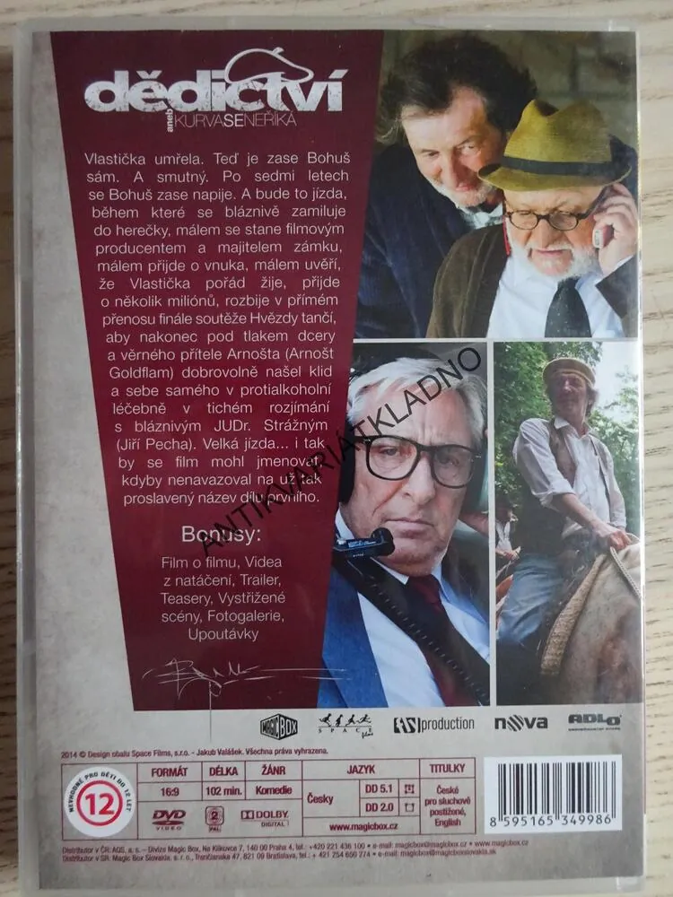 DĚDICTVÍ ANEB KURVAHOŠIGUTNTAG, DVD FILM