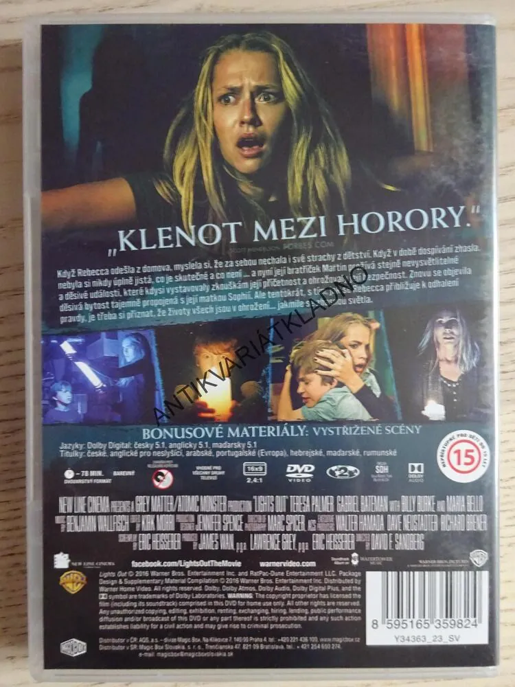 ZHASNI A ZEMŘEŠ, DVD FILM HOROR