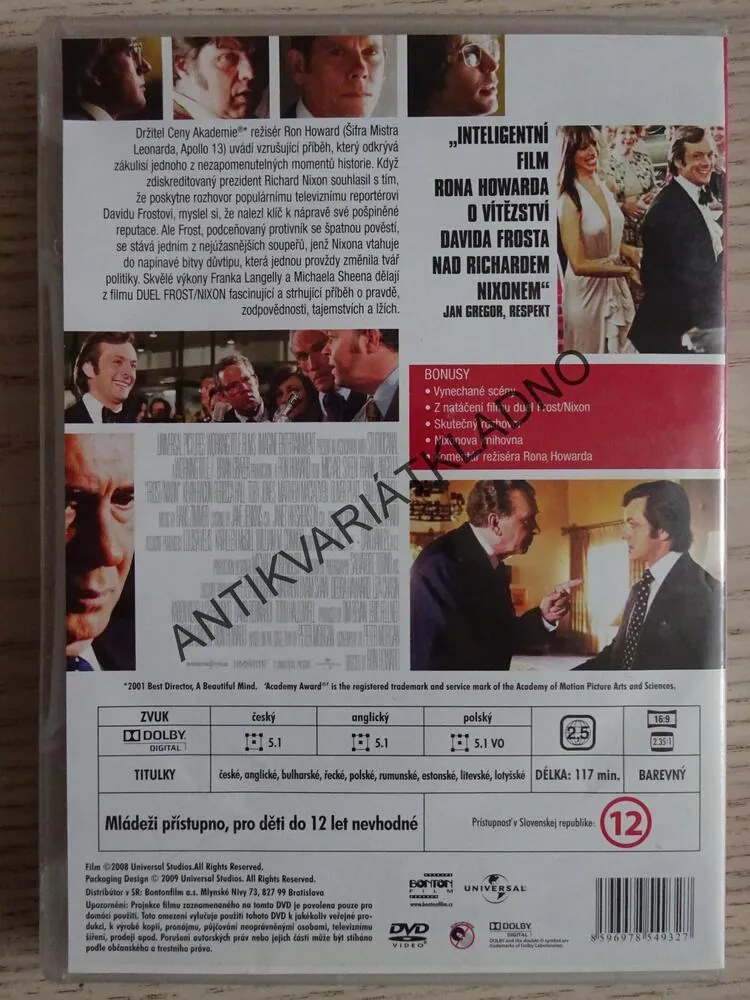 DUEL FROST/NIXON, DVD FILM