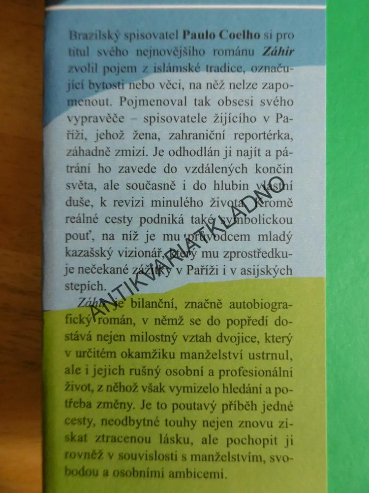 ZÁHIR, PAULO COELHO, **an