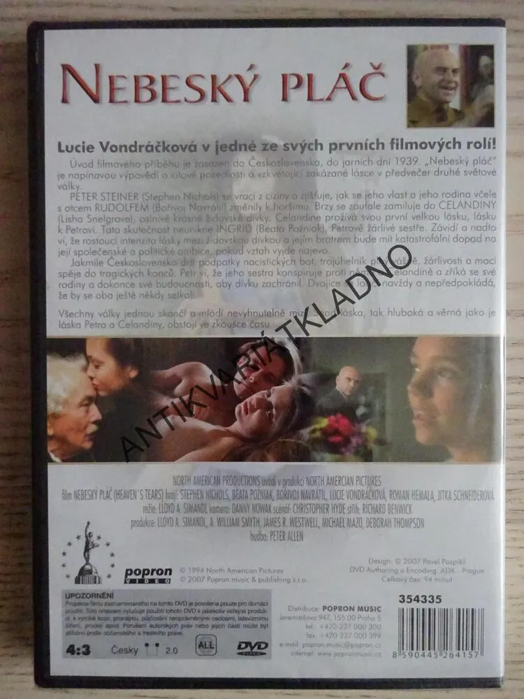 NEBESKÝ PLÁČ, DVD FILM