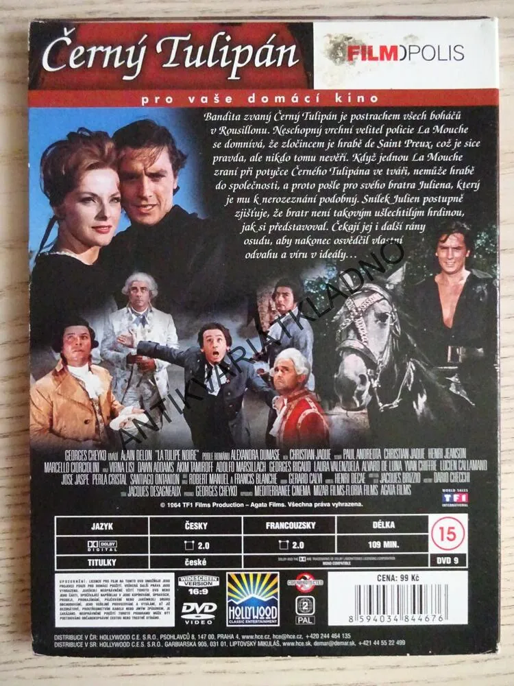 ČERNÝ TULIPÁN, DVD FILM
