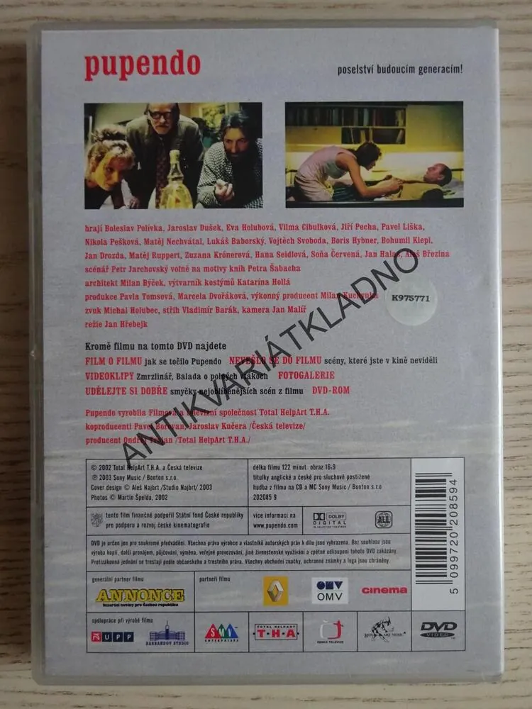 PUPENDO, HŘEBEJK, DVD FILM