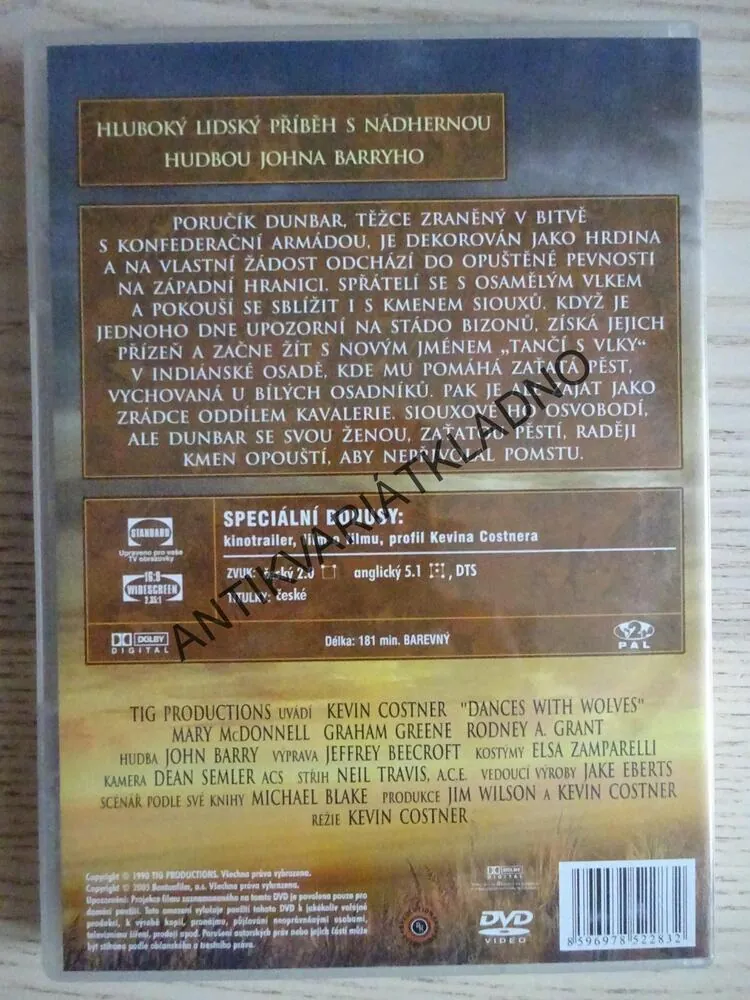 TANEC S VLKY, DVD FILM 