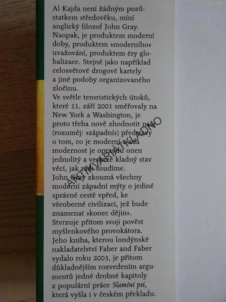 AL KAJDA A CO TO ZNAMENÁ BÝT MODERNÍ, JOHN GRAY, **an