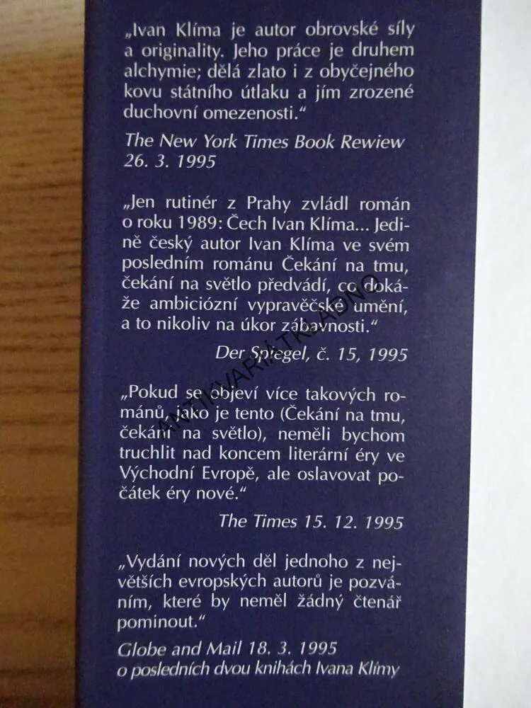 LÁSKY A ŘEMESLA IVANA KLÍMY, MILOŠ ČERMÁK, IVAN KLÍMA, **an