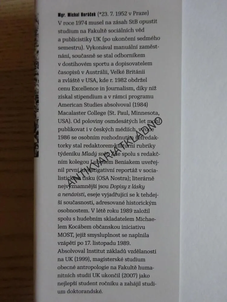 JAK PUKALY LEDY S PŘEDMLUVOU VÁCLAVA HAVLA, MICHAL HORÁČEK, **an