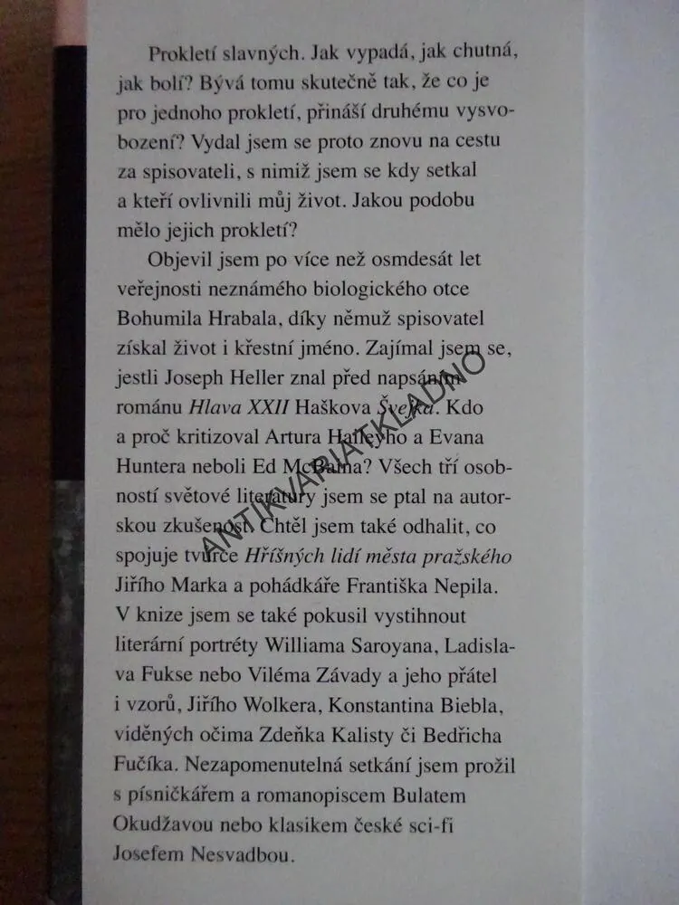 PROKLETÍ SLAVNÝCH, FRANTIŠEK CINGER, **an