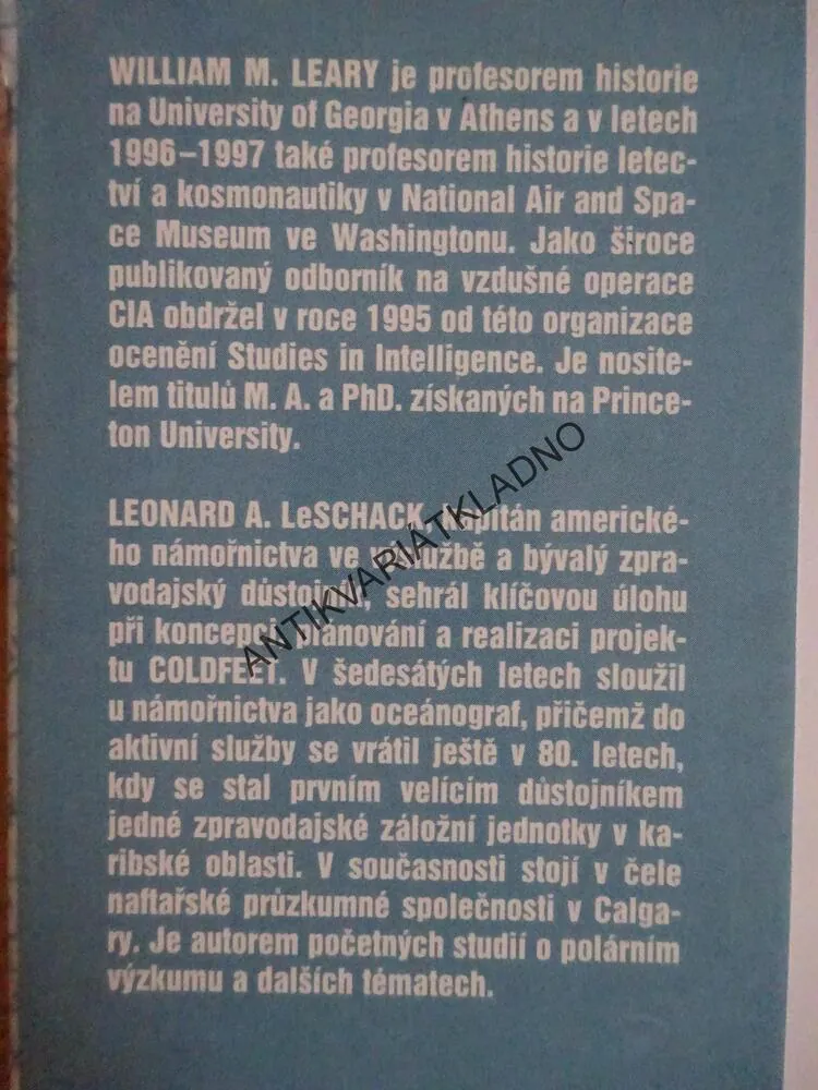 TAJNÁ MISE NA SOVĚTSKOU POLÁRNÍ STANICI, WILLIAM M. LEARY, LEONARD A. LESCHACK, **an