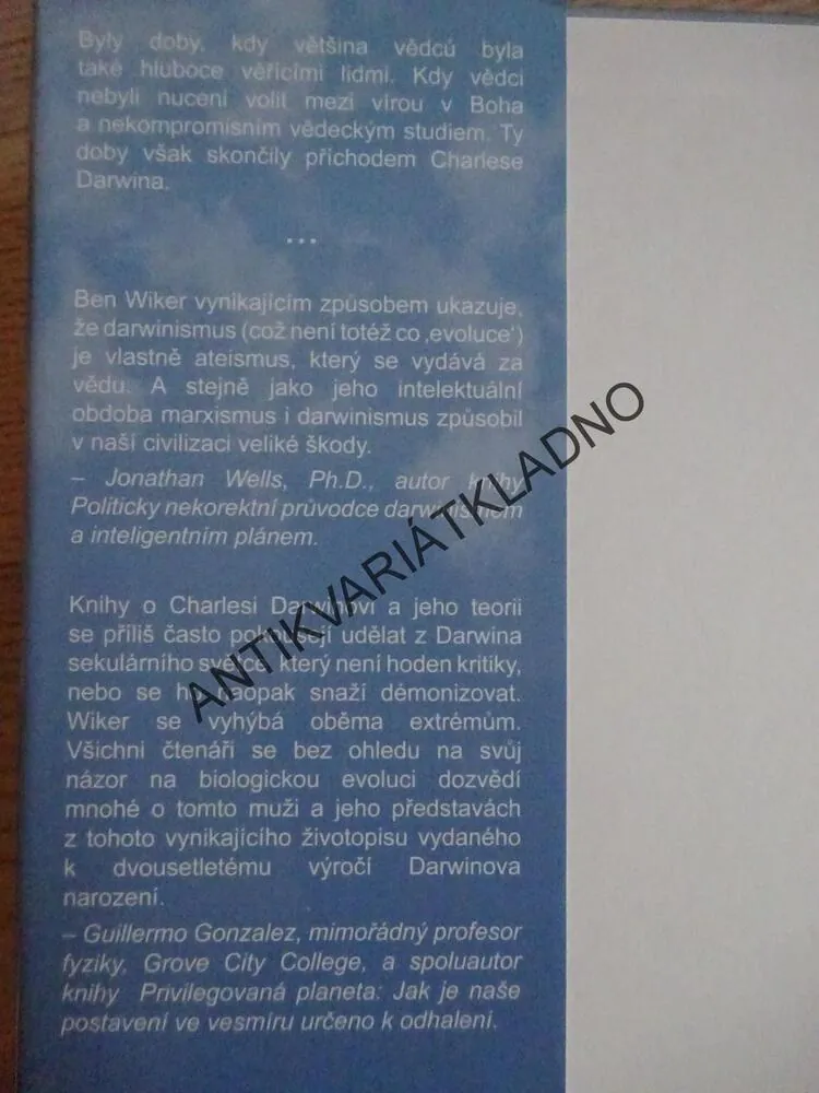 DARWINŮV MÝTUS, BENJAMIN WIKER, **an