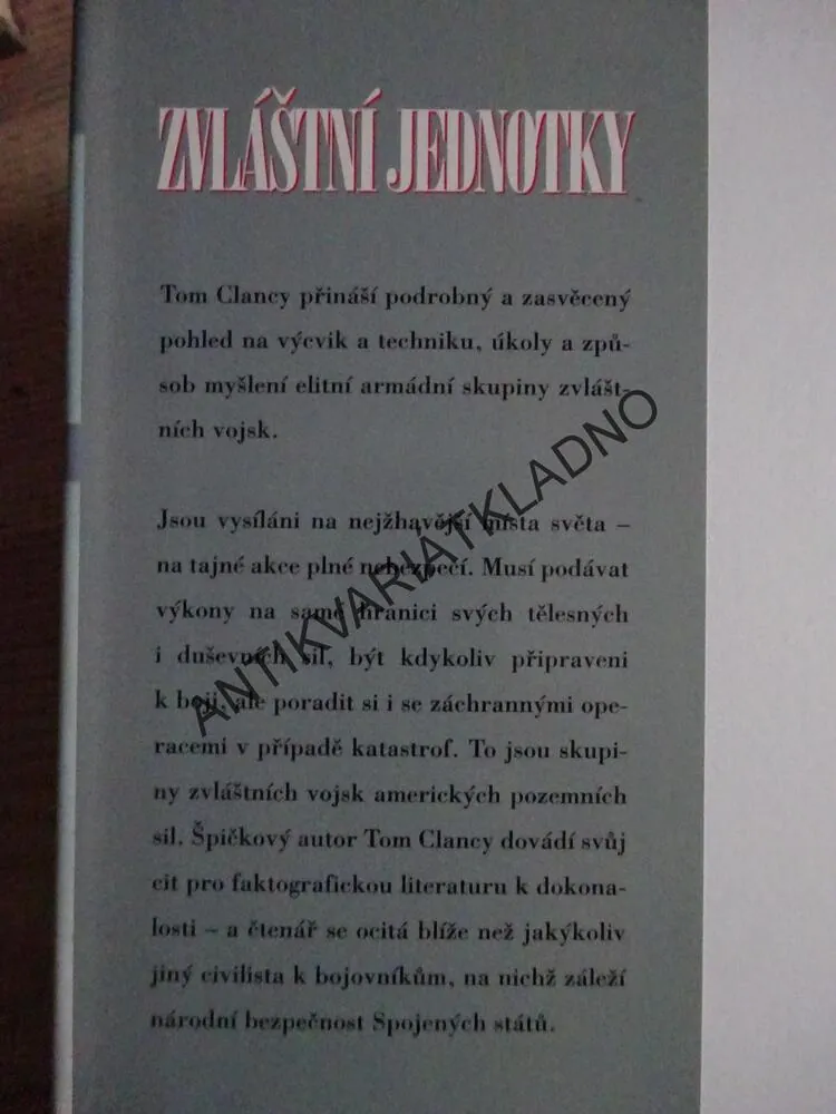 ZVLÁŠTNÍ JEDNOTKY, TOM CLANCY, **an