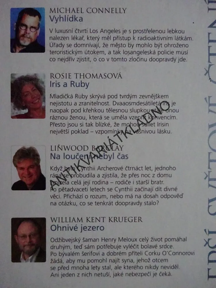 VYHLÍDKA - CONNELLY, IRIS A RUBY - THOMASOVÁ, NA LOUŠENÍ NEBYL ČAS - BARCLAY, OHNIVÉ JEZERO - KRUEGER, **an