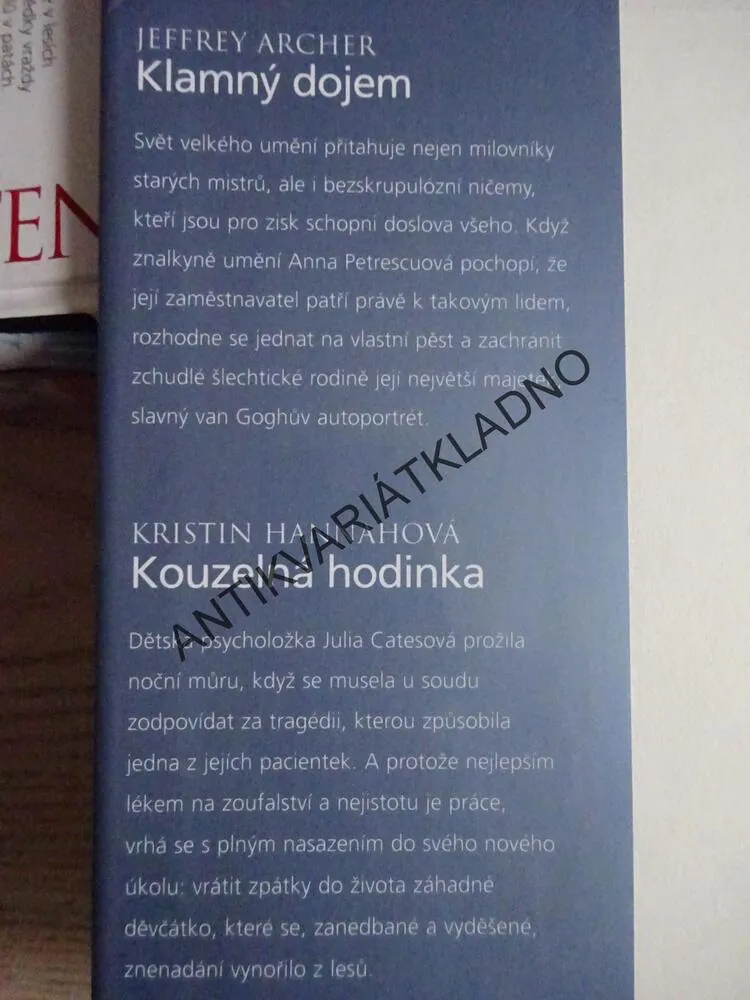 KLAMNÝ DOJEM - ARCHER, KOUZELNÍ HODINKA - HANNAHOVÁ, ADVOKÁT - CONNELLY, NEJVĚTŠÍ ŠANCE - STACEYOVÁ, **an