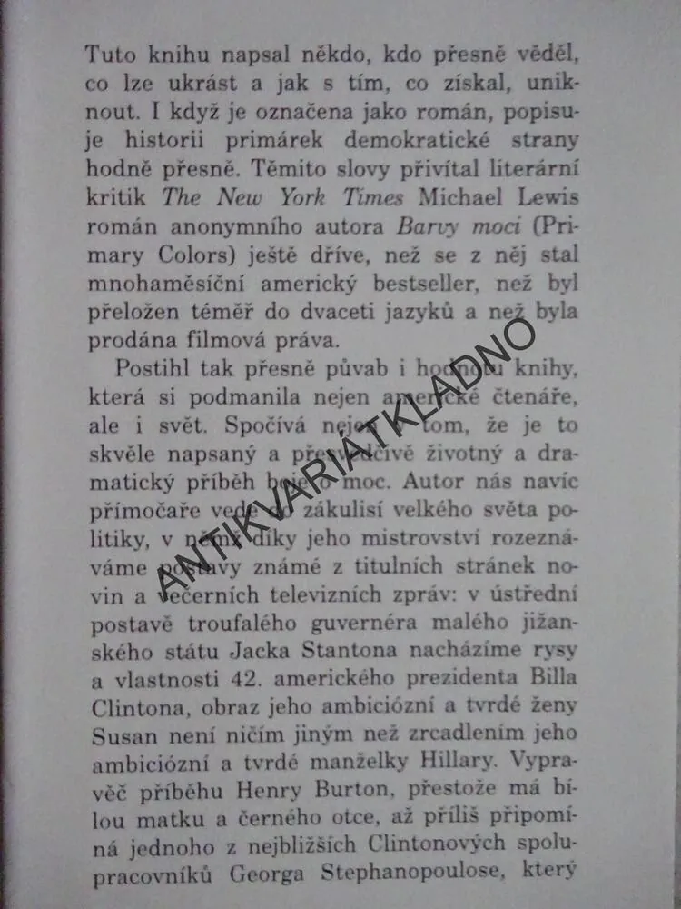 BARVY MOCI, ANONYMUS, **an