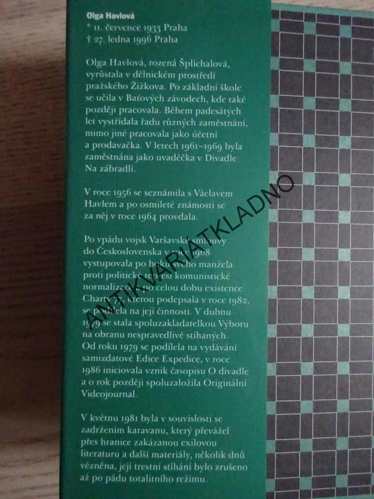 SÍLA VĚČNOSTI OLGY HAVLOVÉ, ANNA FREIMANOVÁ, **an