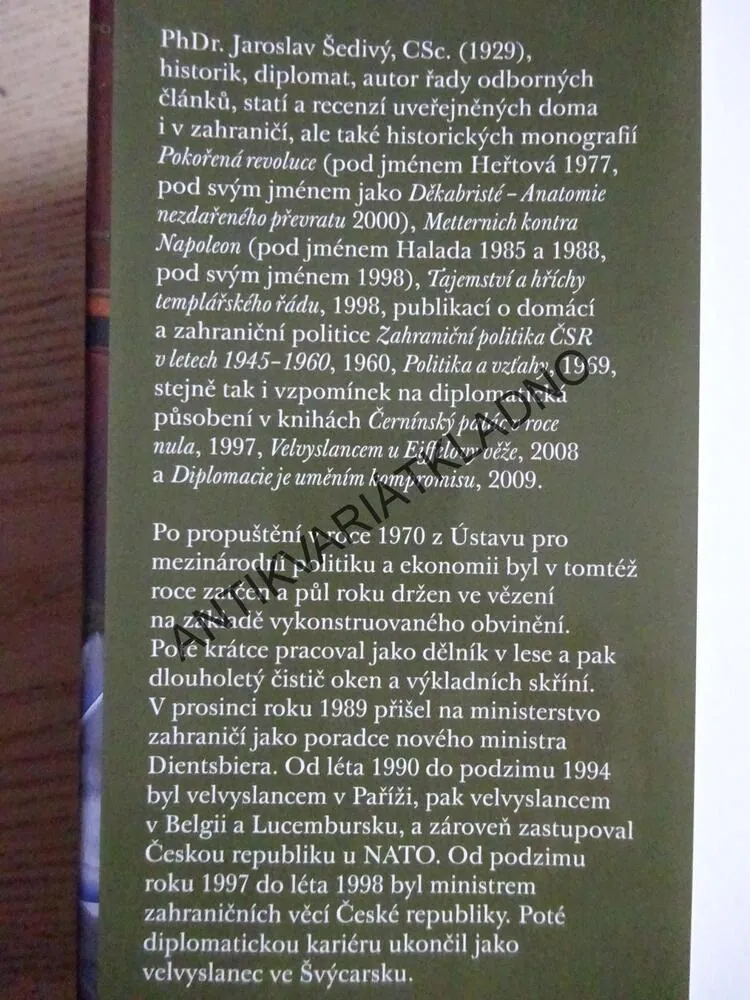 MÉ PUTOVÁNÍ ZMATENÝM STOLETÍM, JAROSLAV ŠEDIVÝ, **an