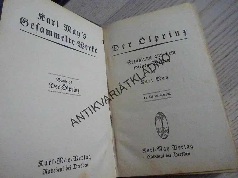 DER OELPRINZ, KARL MAY, NĚMECKY