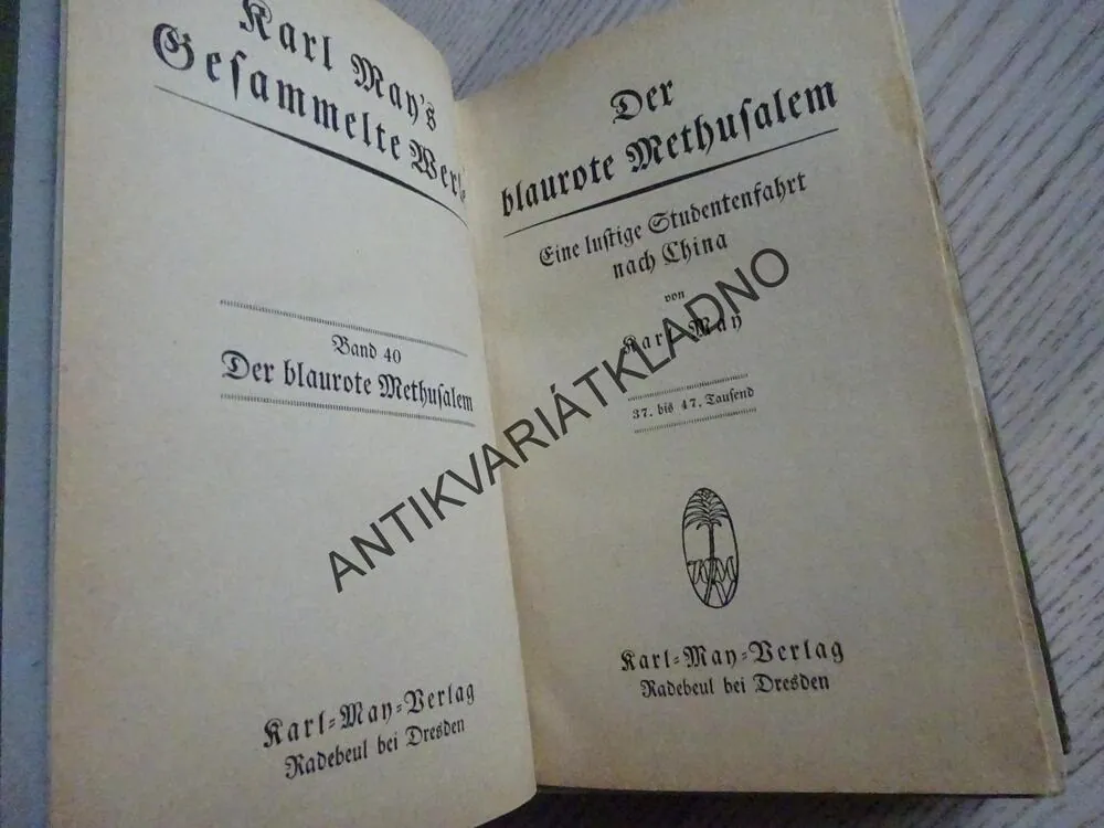 DER BLAU-ROTE METHUSALEM, KARL MAY, NĚMECKY