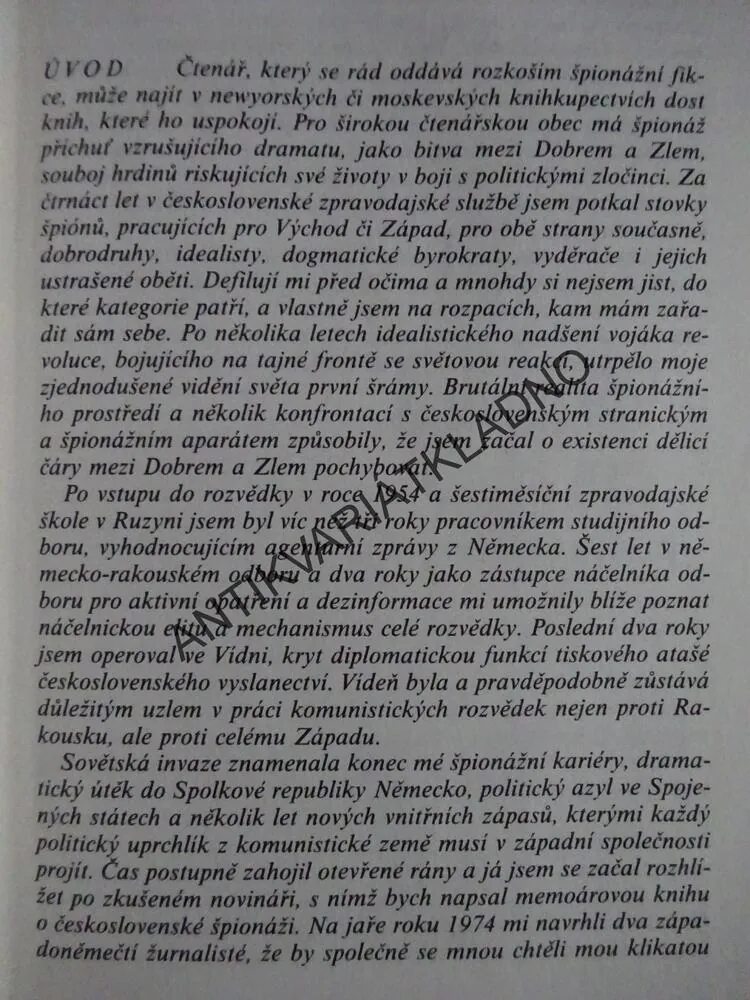 ŠPIONÁŽNÍ OPRÁTKY, LADISLAV BITTMAN, **an
