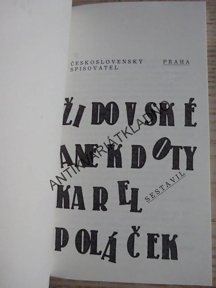 ŽIDOVSKÉ ANEKDOTY, KAREL POLÁČEK, **an