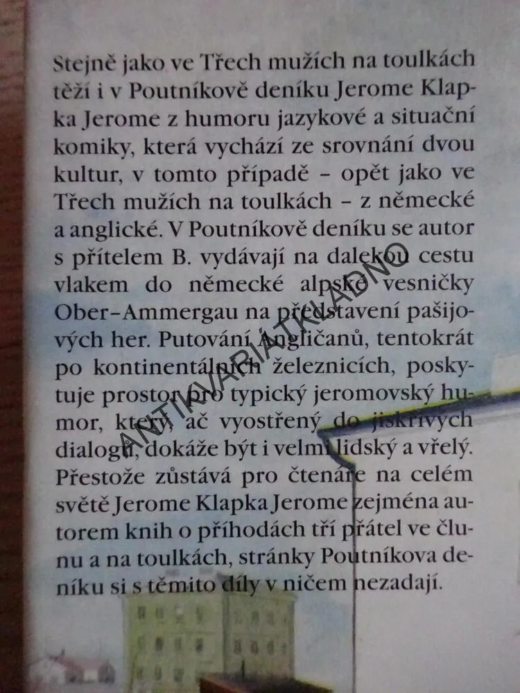 POUTNÍKŮV DENÍK, JEROME KLAPKA JEROME, **an