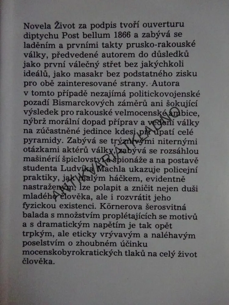 ŽIVOT ZA PODPIS, VLADIMÍR KÖRNER, **an