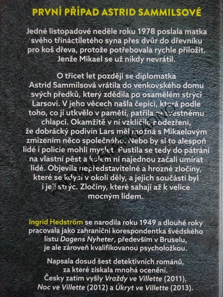 VRAŽEDNÁ DIAGNÓZA, INGRID HEDSTRÖM, **an