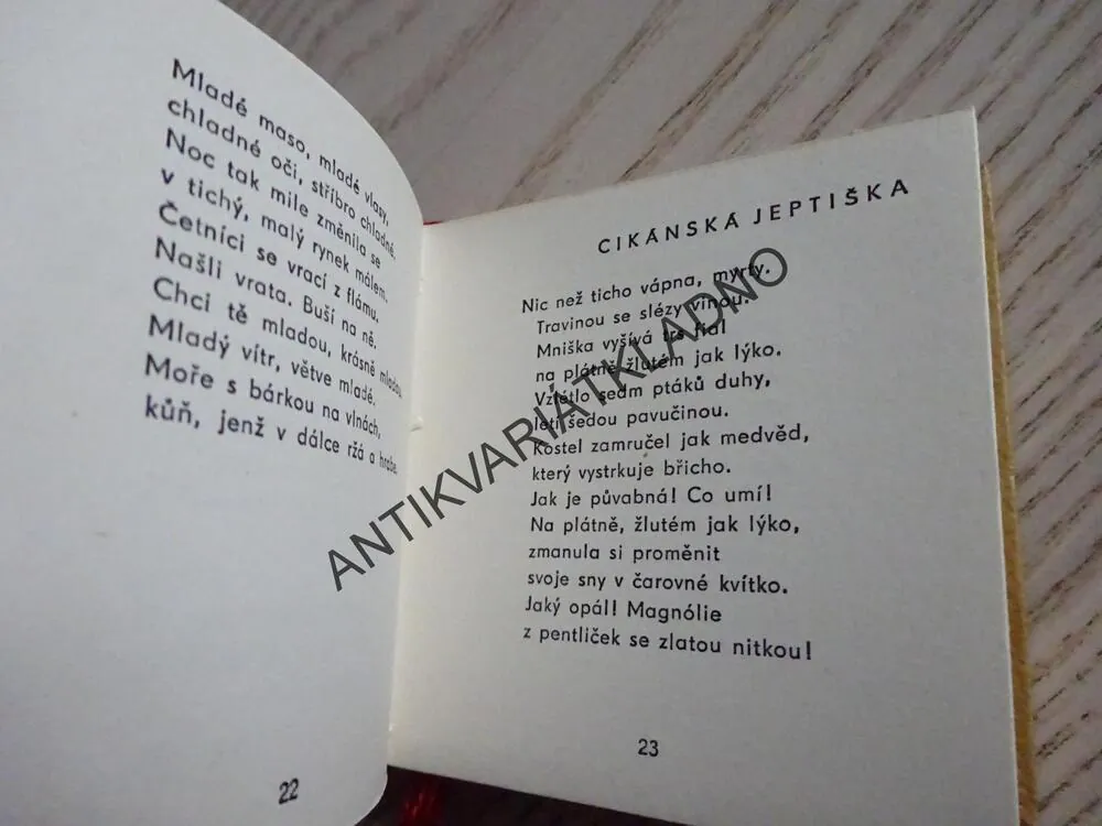 CIKÁNSKÉ ROMANCE, FEDERICO GARCIA LORCA, AKT, EROTIKA,MINI POEZIE