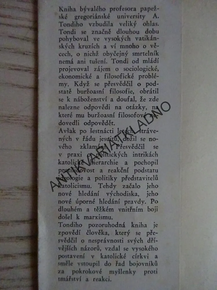 TAJNÁ MOC JESUITŮ, ALIGHIERO TONDI, **an