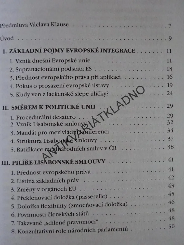EVROPA VE SLEPÉ ULIČCE, LISABONSKÁ SMLOUVA A POLITICKÁ UNIFIKACE, MICHAL PETŘÍK,, **an