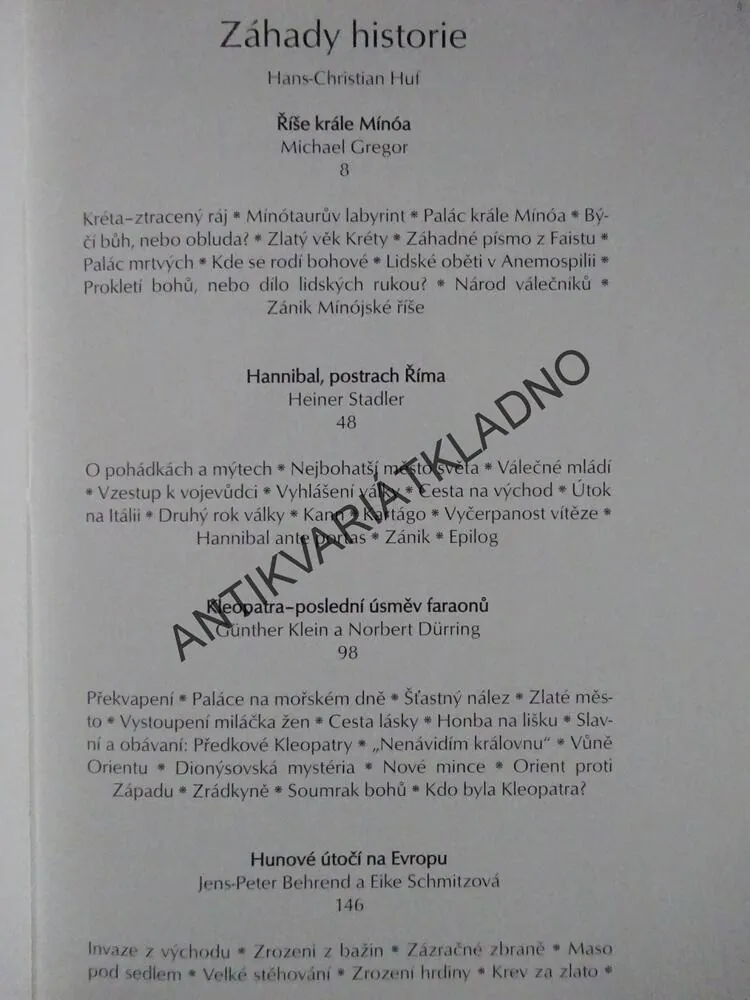 SFINGA, ZÁHADY HISTORIE 1., HANS-CHRISTIAN HUF, **an