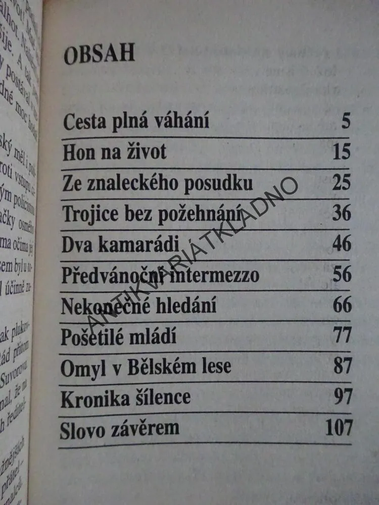 OMYL V BĚLSKÉM LESE, JAN STACH, MIROSLAV KUČERA, **an