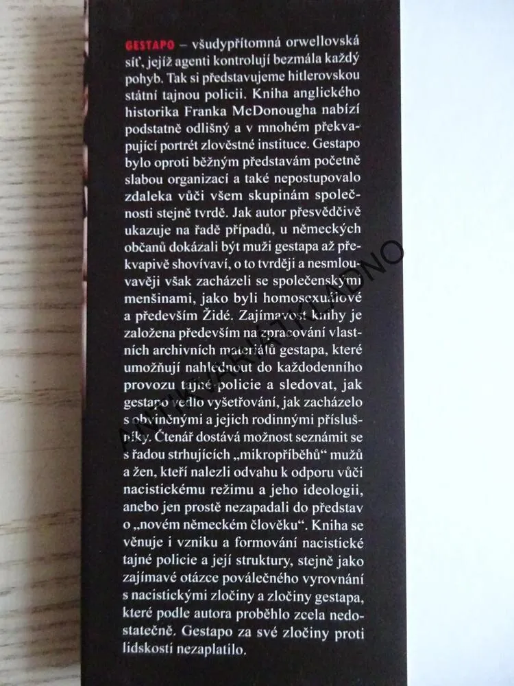 GESTAPO, MÝTUS A REALITA HITLEROVY TAJNÉ POLICIE, FRANK MCDONOUGH, **an