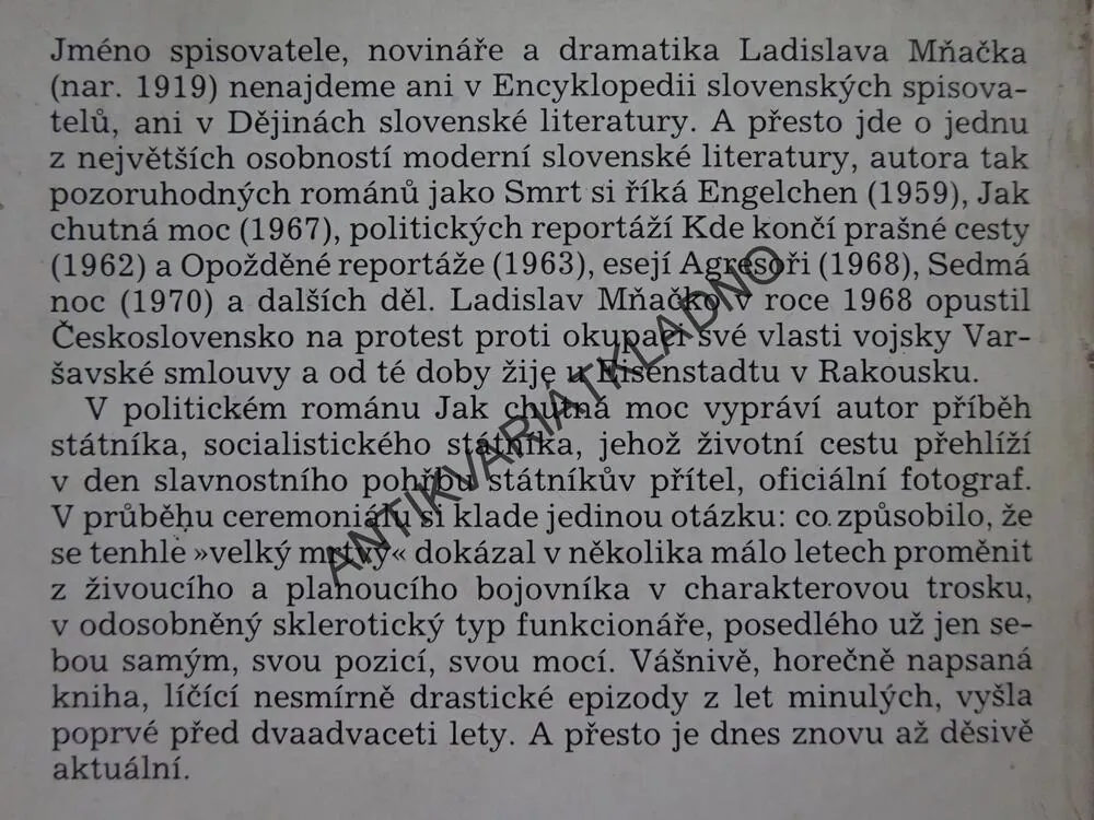 JAK CHUTNÁ MOC, LADISLAV MŇAČKO, **an