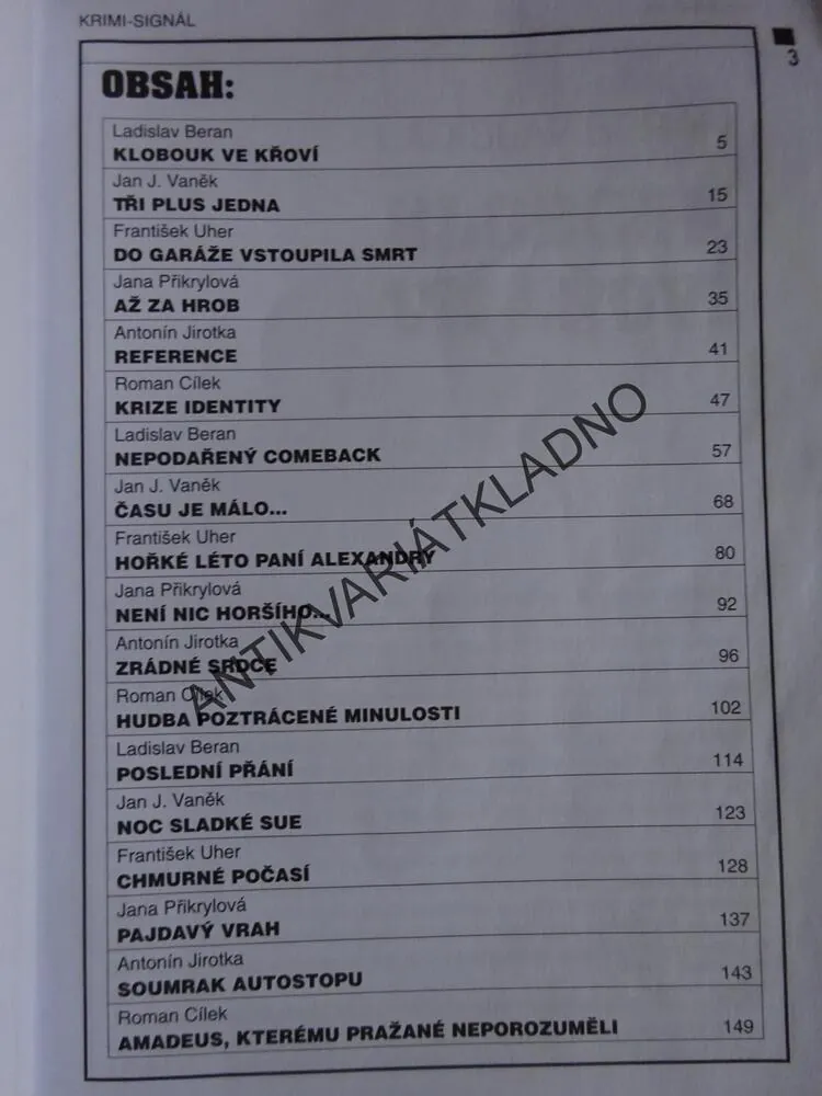REFERENCE A DALŠÍ KRIMINÁLNÍ PŘÍBĚHY, **an