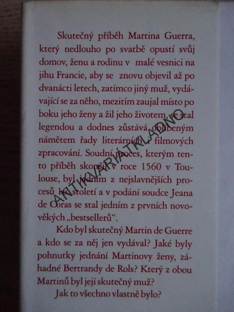 NÁVRAT PRAVÉHO SOMMERSBYHO, CARRIERE, VIGNE, **an