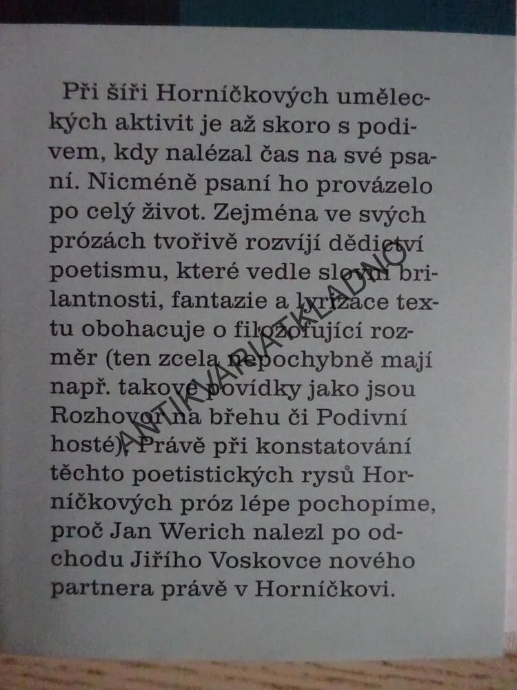 SPANÍ VE SPANÍ, MIROSLAV HORNÍČEK, **an