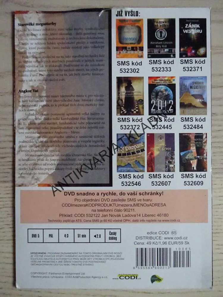 STAROVĚKÉ MEGASTAVBY, ANGKOR VAT, DVD FILM DOKUMENT