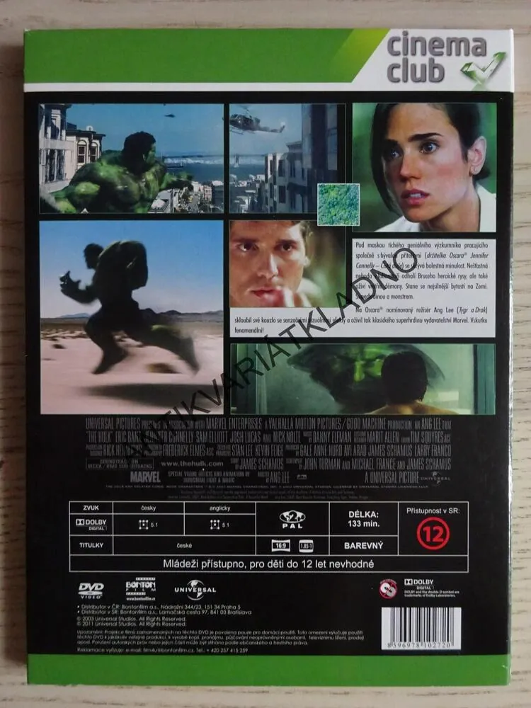HULK, DVD FILM