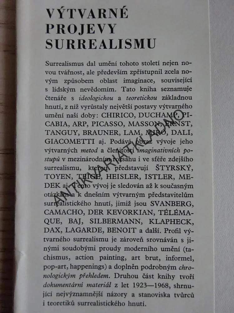 VÝTVARNÉ PROJEVY SURREALISMU, VRATISLAV EFFENBERGER, **an
