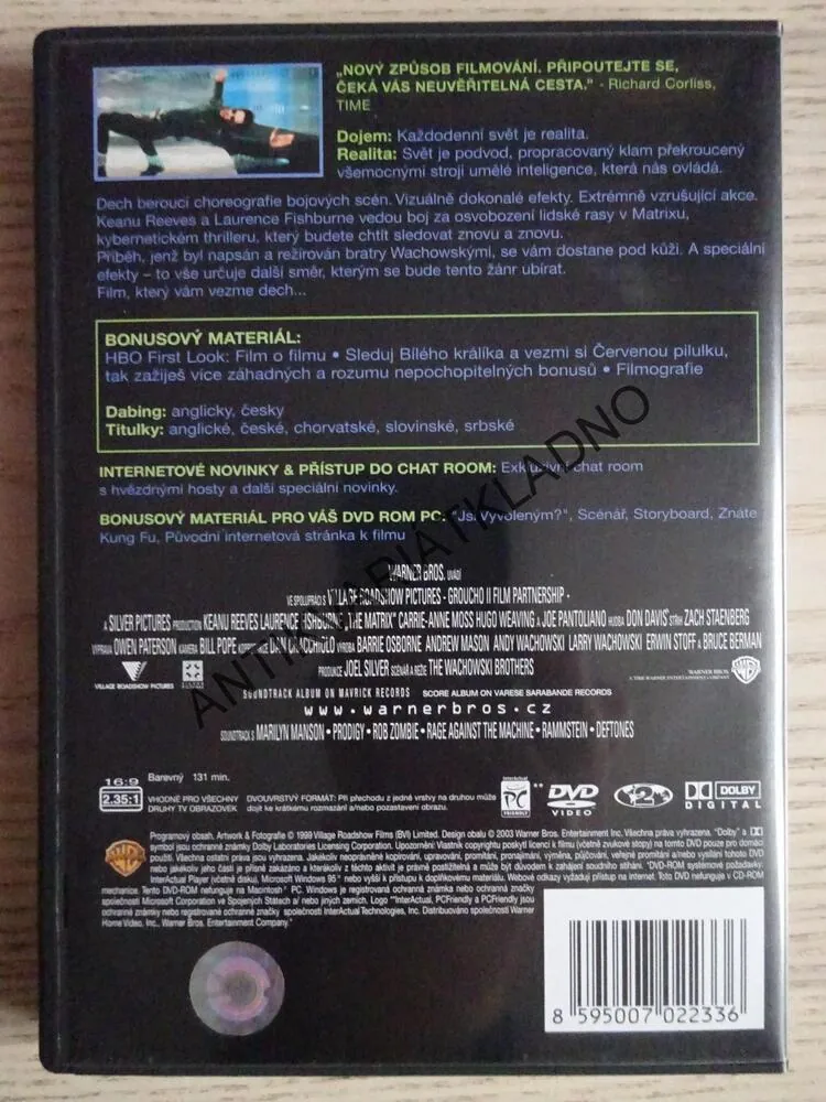 MATRIX, DVD FILM