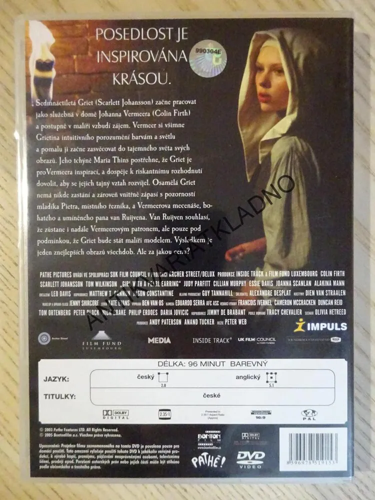DÍVKA S PERLOU, DVD FILM