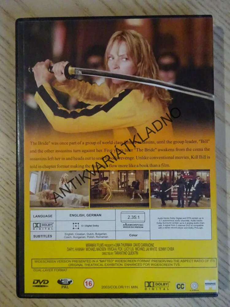 KILL BILL VOL. 1, DVD FILM