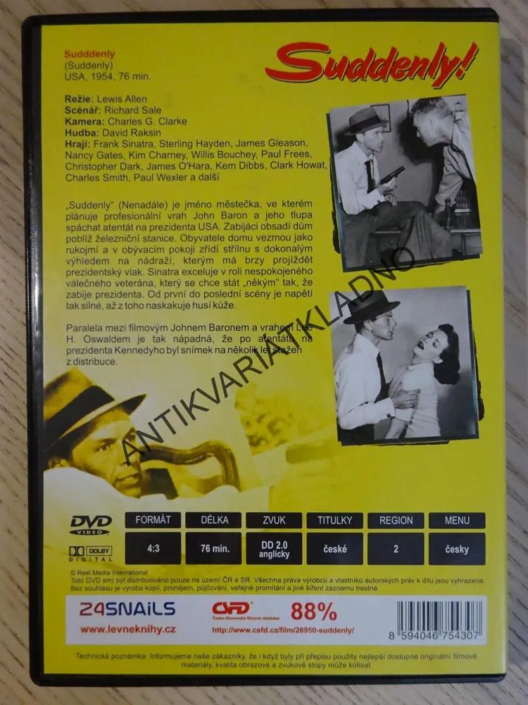 SUDDENLY!, FRANK SINATRA, DVD FILM