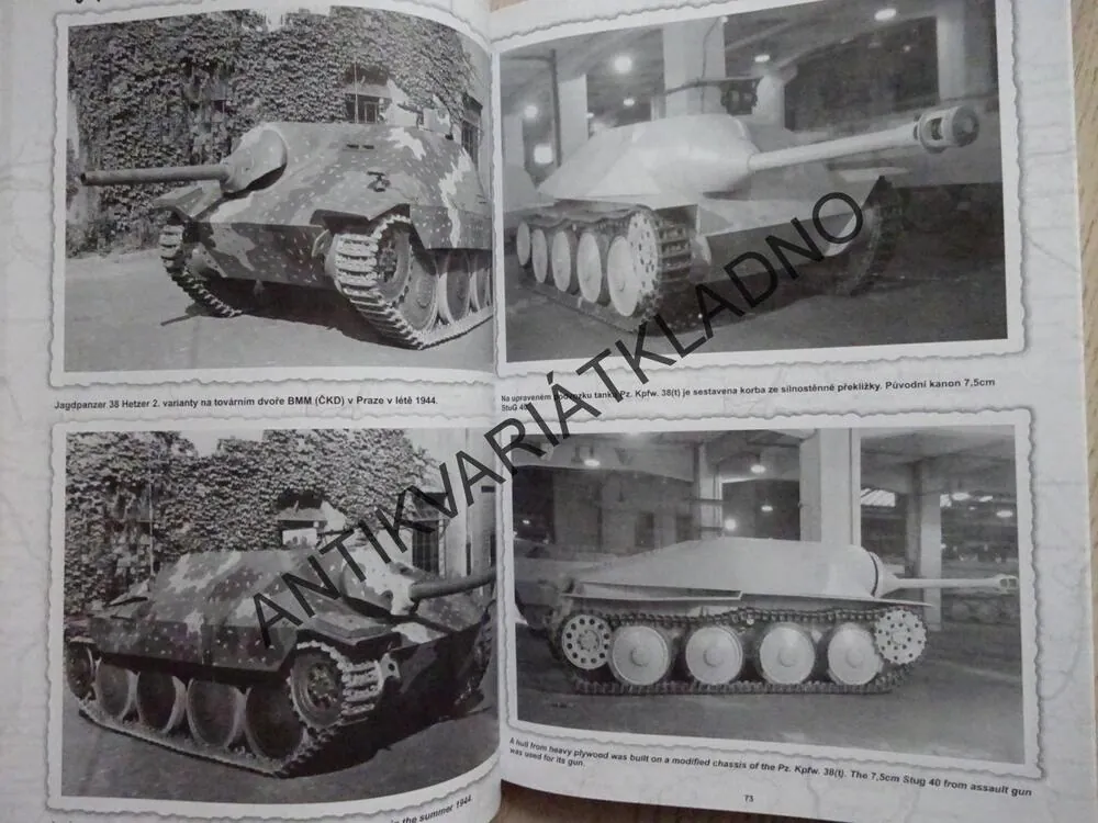 CZECHOSLOVAK TANKS, ČESKOSLOVENSKÉ TANKY, 1930-1945, PHOTO ALBUM, ANGLICKO-ČESKY, **an