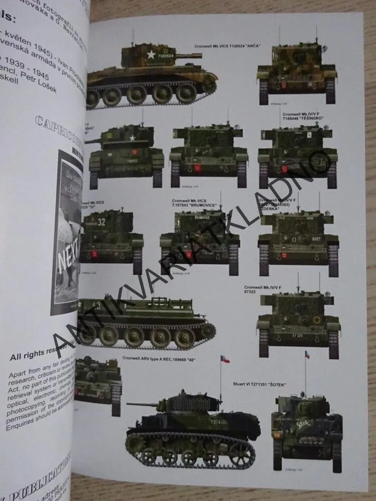 UK AND US TANKS IN CIABG AND CZECHOSLOVAK ARMY, 1940-1950, AMERICKÉ A BRITSKÉ TANKY U CIABG A ČESKOSLOVENSKÉ ARMÁDY, ANGLICKO-ČESKY, **an