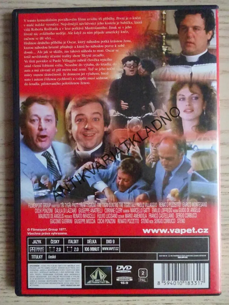 TŘI TYGŘI PROTI TŘEM TYGRŮM, DVD FILM