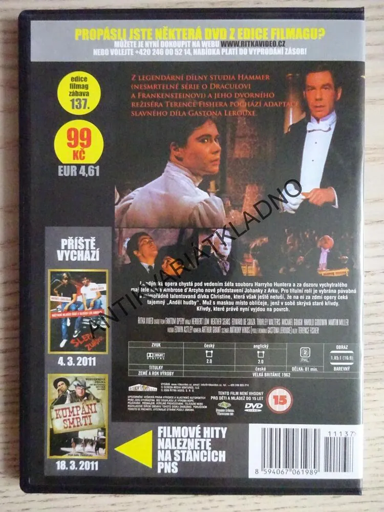 FANTOM OPERY, DVD FILM